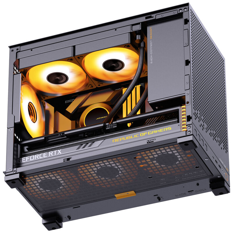 Jonsbo D32 PRO kabinett Micro-ATX herdet glass Back-Connect - Jonsbo