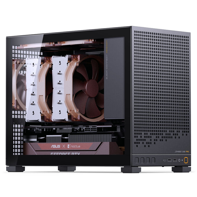 Jonsbo D32 PRO kabinett Micro-ATX herdet glass Back-Connect - Jonsbo