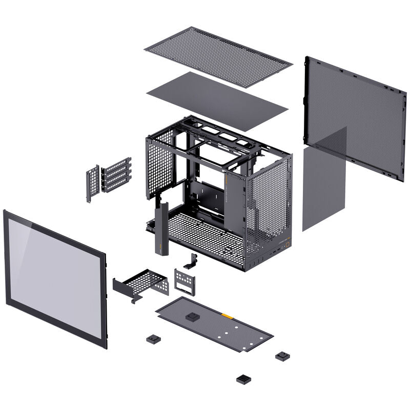 Jonsbo D32 PRO kabinett Micro-ATX herdet glass Back-Connect - Jonsbo