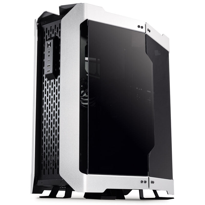 Lian Li Odyssey X kabinett fulltårn E-ATX herdet glass sølv - Lian Li
