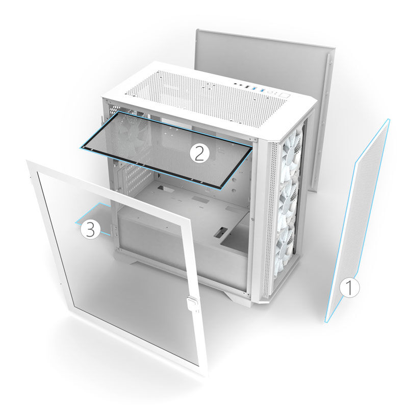 Montech AIR 100 ARGB kabinett Micro-ATX herdet glass svart - Montech