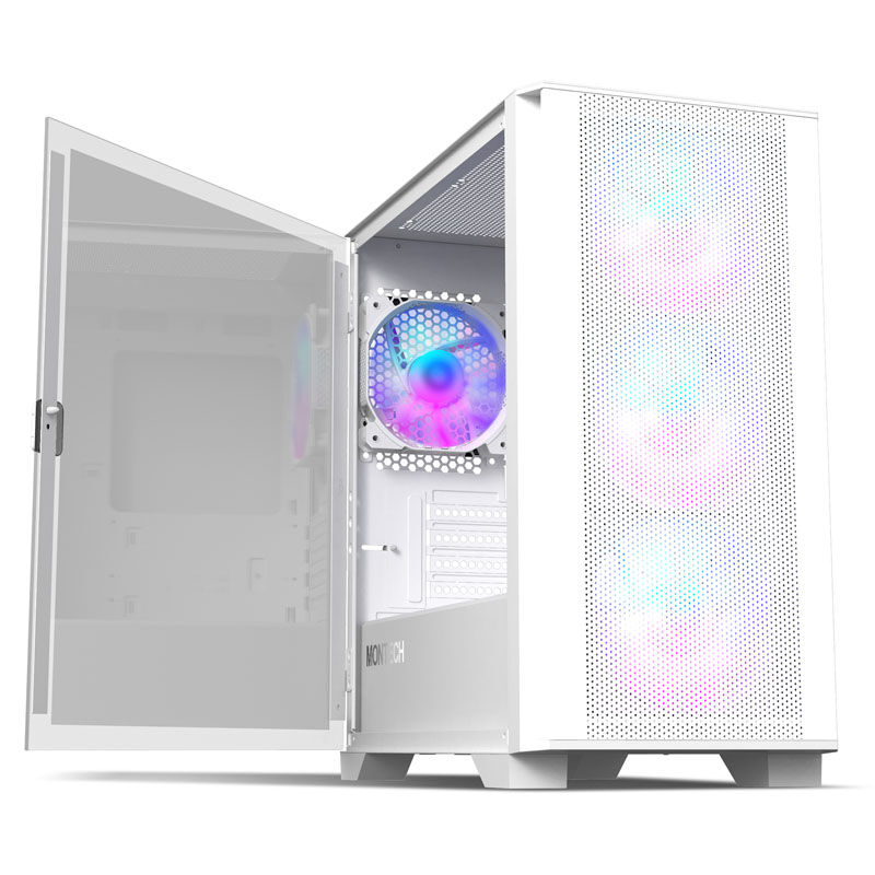 Montech AIR 100 ARGB kabinett Micro-ATX herdet glass svart - Montech