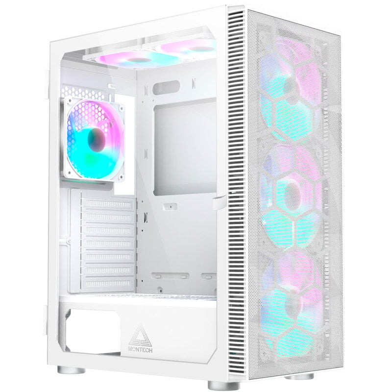 Montech X3 Mesh kabinett midtårn RGB herdet glass svart - Montech