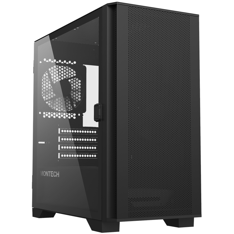Montech AIR 100 LITE kabinett midtårn Micro-ATX herdet glass - Montech