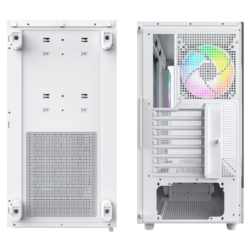 Montech XR kabinett midtårn herdet glass ARGB svart - Montech