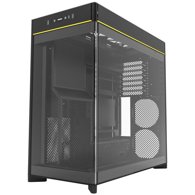 Montech HS02 kabinett midtårn ATX herdet glass ARGB svart - Montech