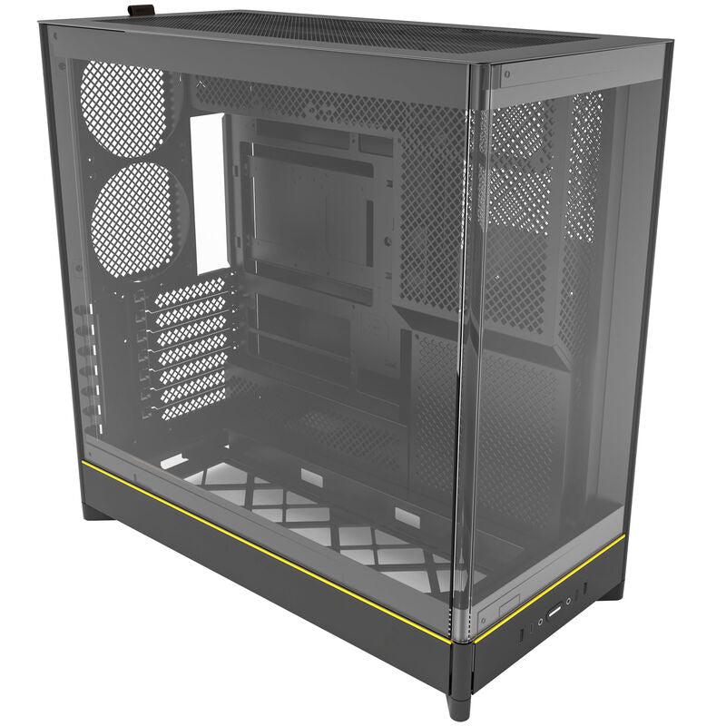 Montech HS02 kabinett midtårn ATX herdet glass ARGB svart - Montech