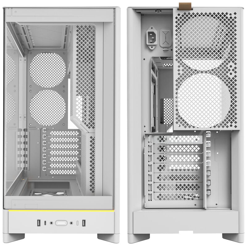 Montech HS02 kabinett midtårn ATX herdet glass ARGB svart - Montech