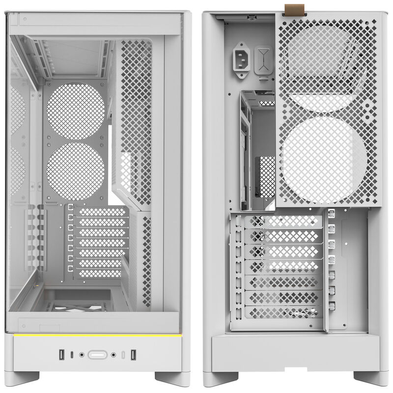 Montech HS02 kabinett midtårn ATX herdet glass ARGB svart - Montech