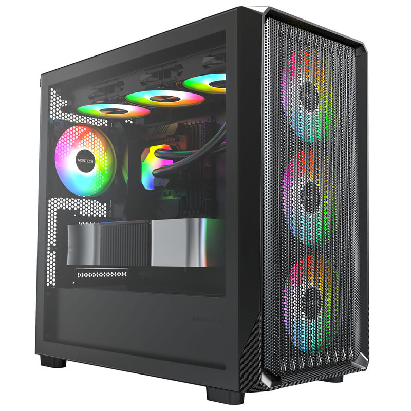 Montech X5M kabinett midtårn Micro-ATX ARGB herdet glass - Montech