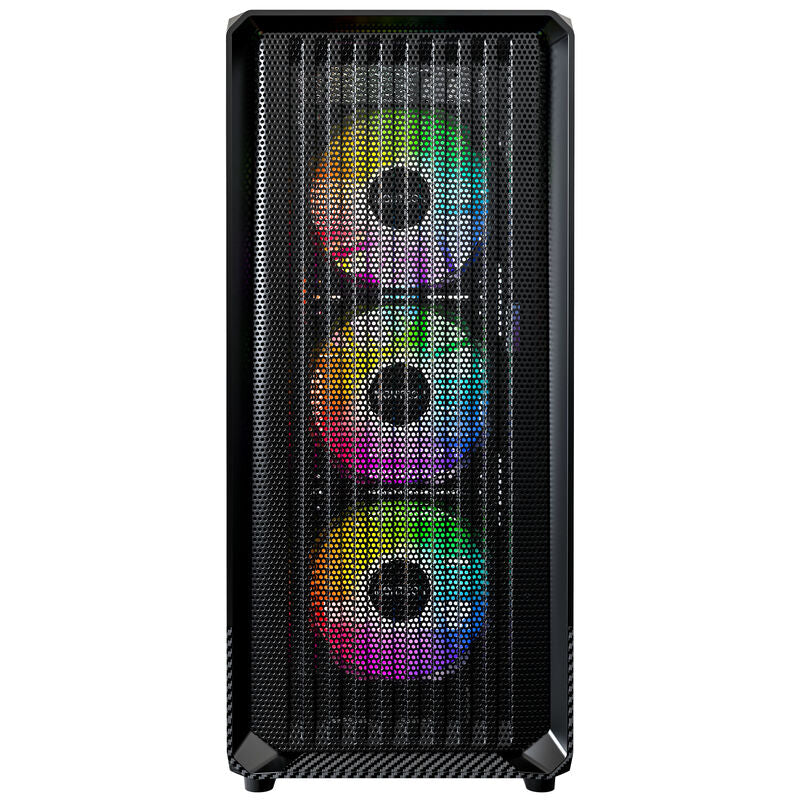Montech X5 kabinett midtårn E-ATX ARGB herdet glass hvit - Montech