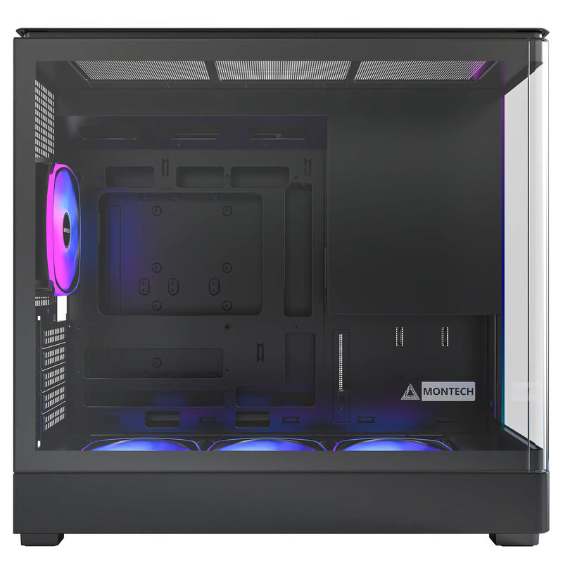 Montech KING 15 PRO kabinett mATX RGB herdet glass hvit - Montech