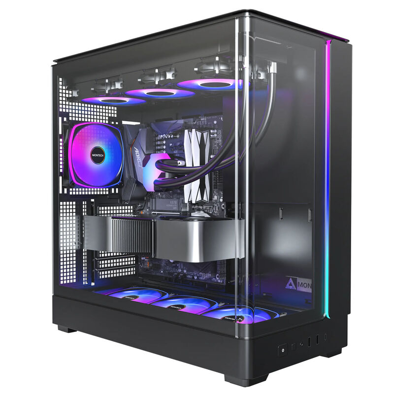 Montech KING 45 PRO kabinett midtårn ATX herdet glass RGB - Montech