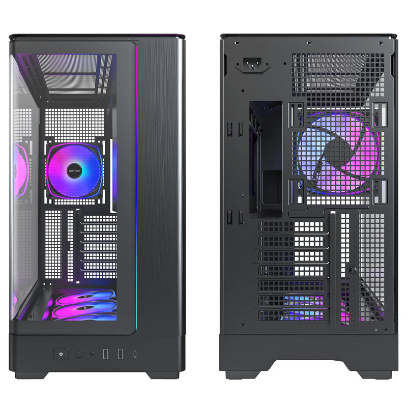 Montech KING 45 PRO kabinett midtårn ATX herdet glass RGB - Montech