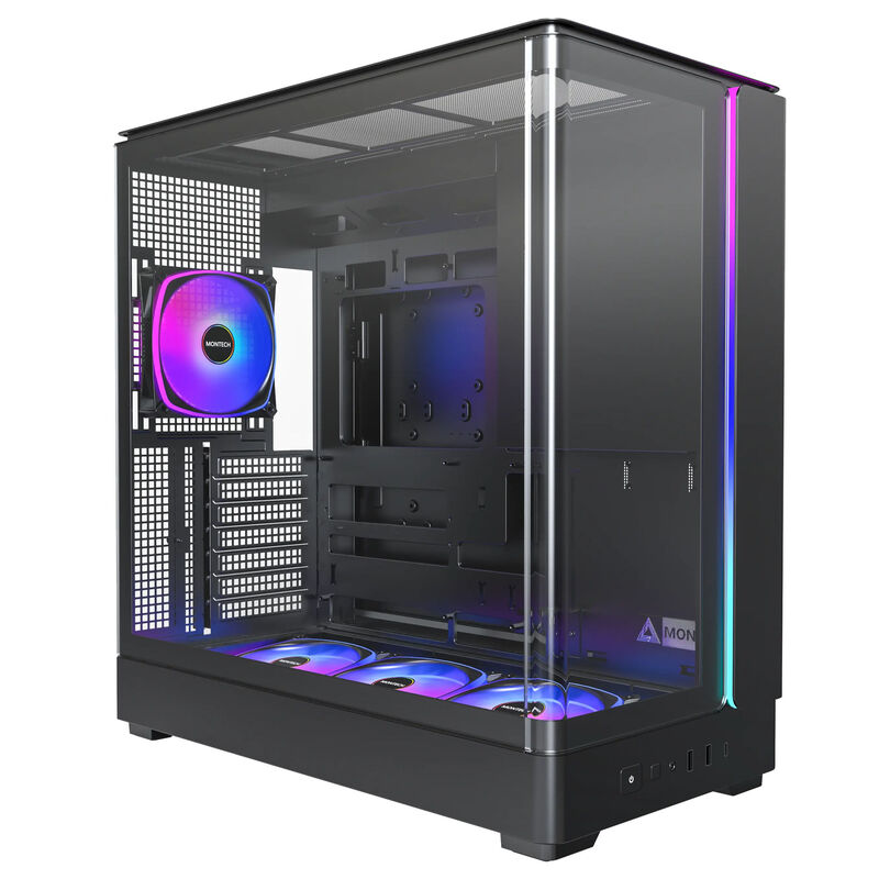 Montech KING 45 PRO kabinett midtårn ATX herdet glass RGB - Montech