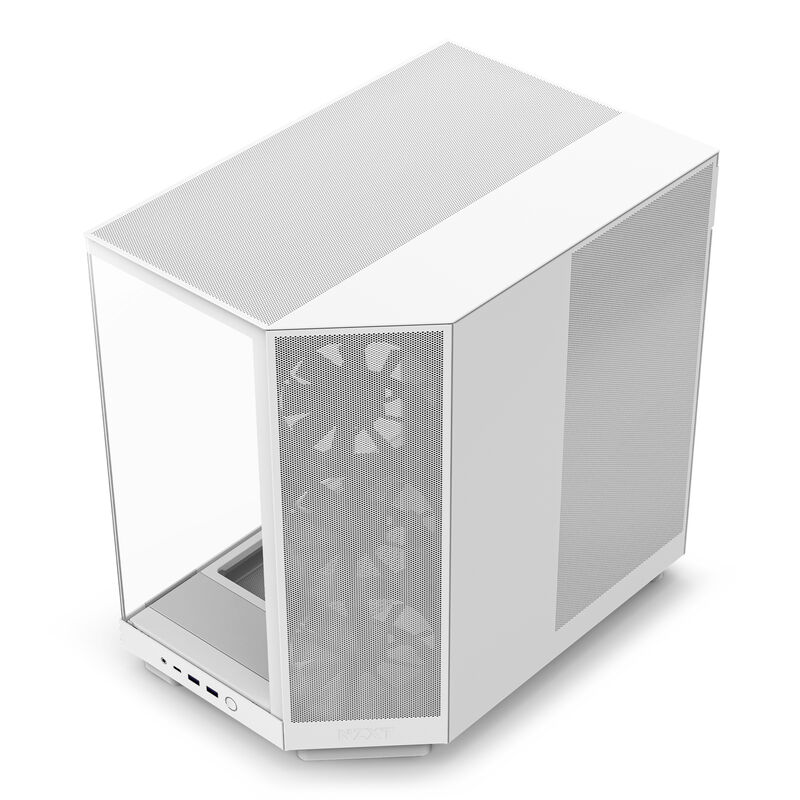 NZXT H6 Flow kabinett midtårn ATX herdet glass svart - NZXT