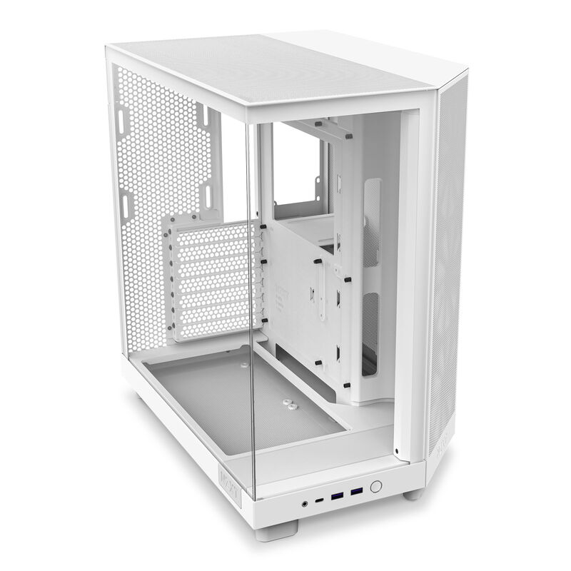 NZXT H6 Flow kabinett midtårn ATX herdet glass svart - NZXT