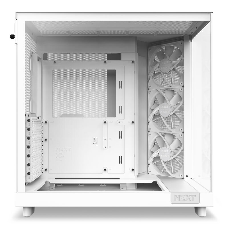 NZXT H6 Flow kabinett midtårn ATX herdet glass svart - NZXT