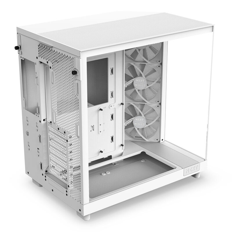 NZXT H6 Flow kabinett midtårn ATX herdet glass svart - NZXT