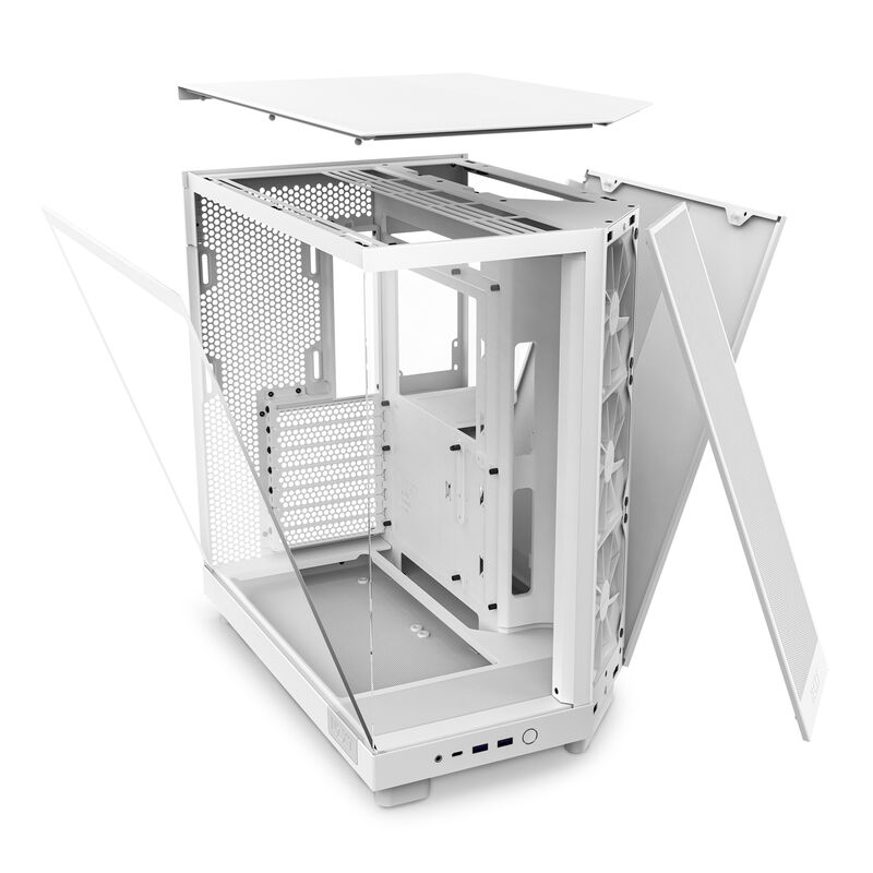 NZXT H6 Flow kabinett midtårn ATX herdet glass svart - NZXT