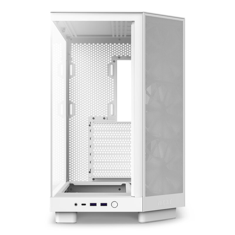 NZXT H6 Flow kabinett midtårn ATX herdet glass svart - NZXT