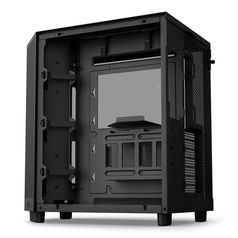 NZXT H6 Flow kabinett midtårn ATX herdet glass svart - NZXT