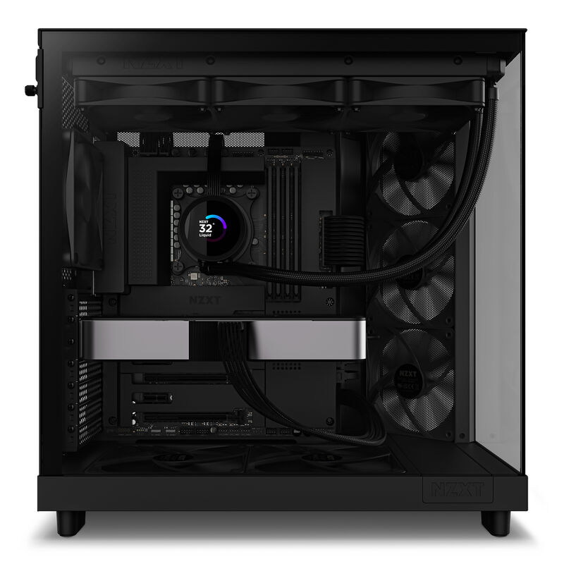 NZXT H6 Flow kabinett midtårn ATX herdet glass svart - NZXT