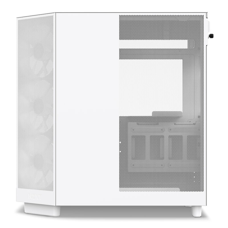 NZXT H6 Flow RGB kabinett midtårn ATX panoramaglass hvit - NZXT