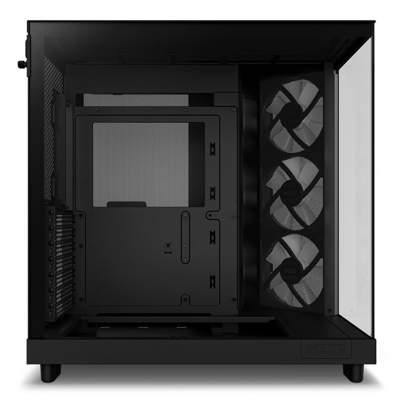 NZXT H6 Flow RGB kabinett midtårn ATX panoramaglass hvit - NZXT