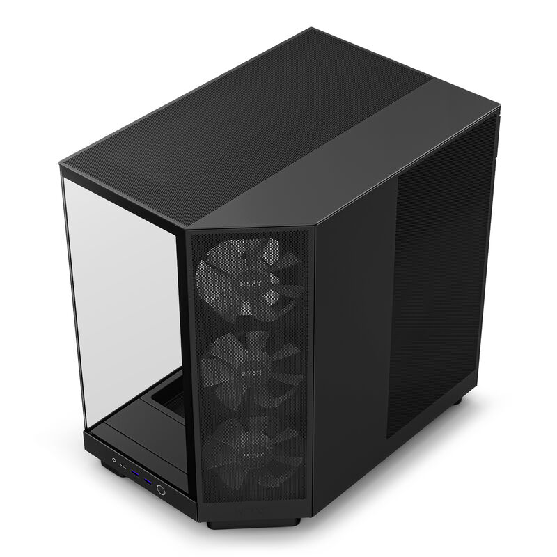 NZXT H6 Flow RGB kabinett midtårn ATX panoramaglass hvit - NZXT