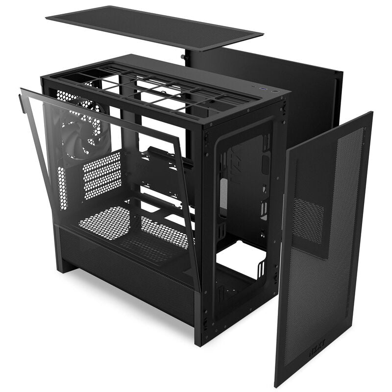 NZXT H3 Flow kabinett midtårn mATX herdet glass svart - NZXT