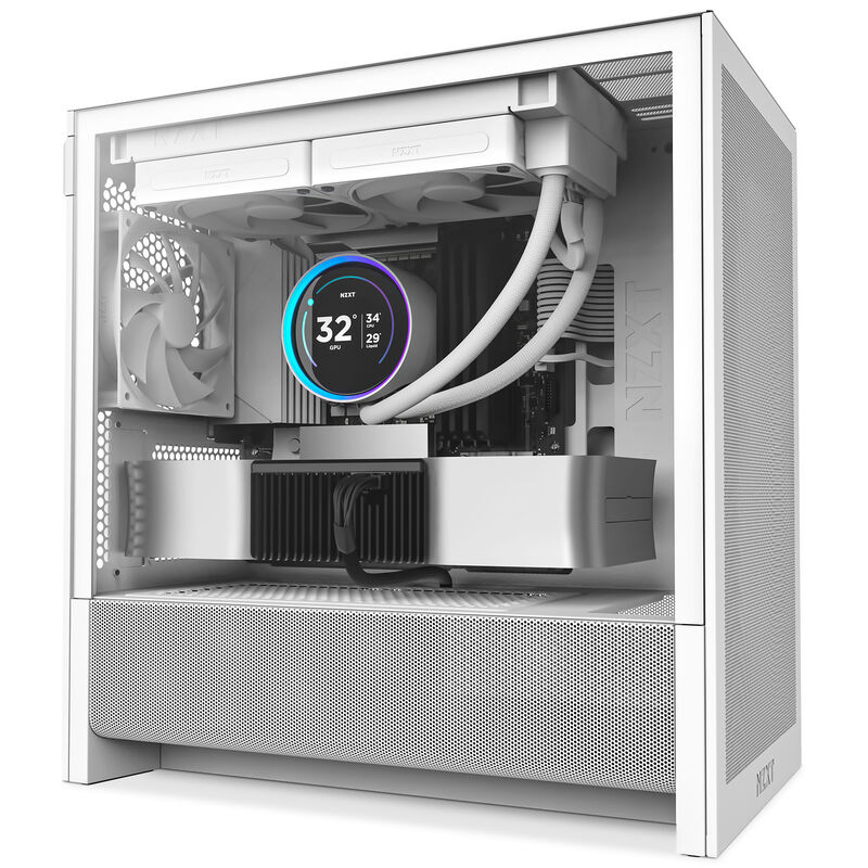 NZXT H3 Flow kabinett midtårn mATX herdet glass svart - NZXT