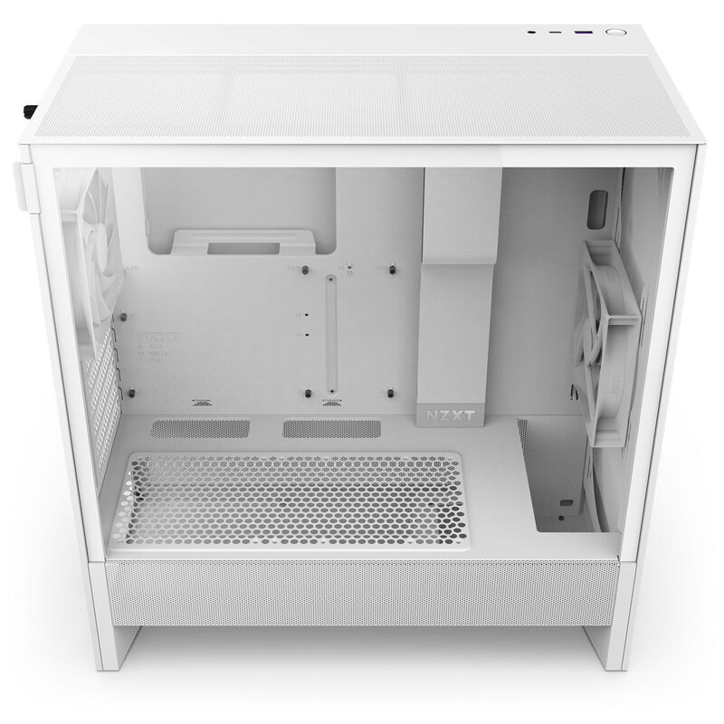 NZXT H5 Flow kabinett midtårn ATX herdet glass svart - NZXT