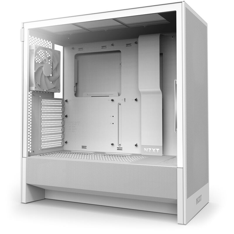 NZXT H5 Flow kabinett midtårn ATX herdet glass svart - NZXT