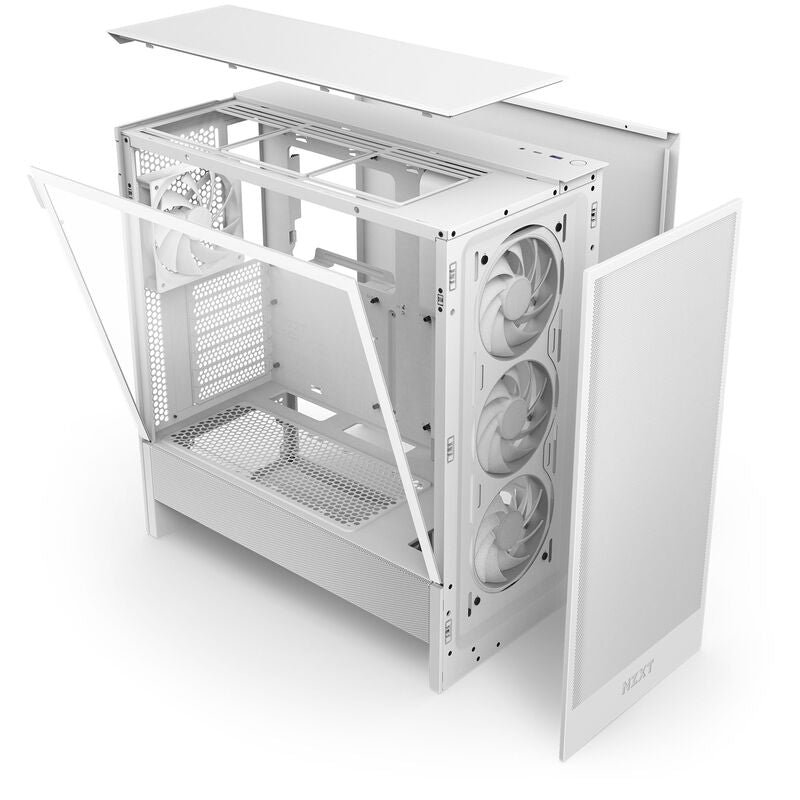 NZXT H5 Flow RGB kabinett midtårn ATX herdet glass svart - NZXT