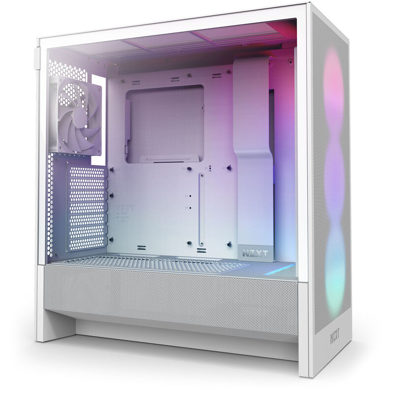 NZXT H5 Flow RGB kabinett midtårn ATX herdet glass svart - NZXT