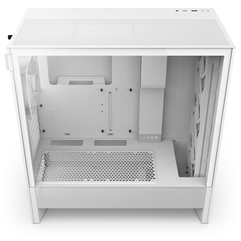 NZXT H5 Flow RGB kabinett midtårn ATX herdet glass svart - NZXT