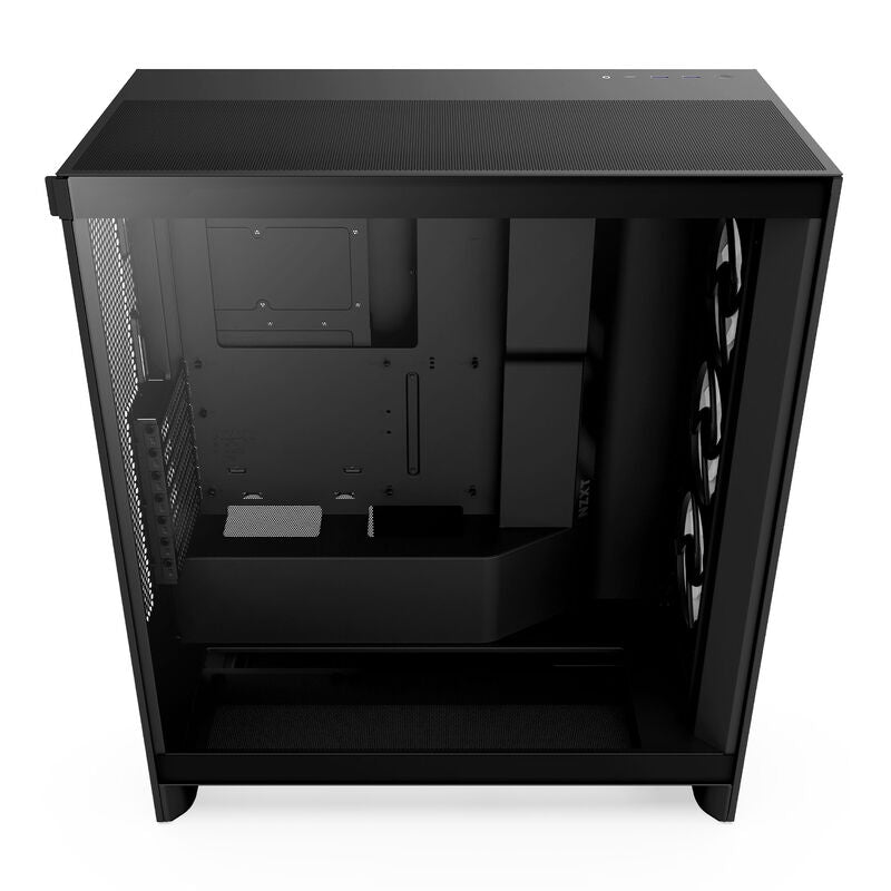 NZXT H7 Flow RGB kabinett midtårn E-ATX herdet glass hvit - NZXT