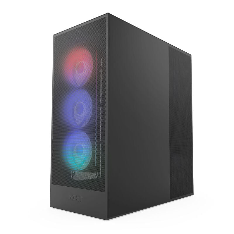 NZXT H7 Flow RGB kabinett midtårn E-ATX herdet glass hvit - NZXT