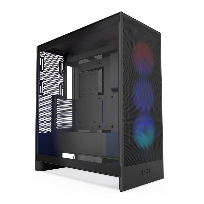 NZXT H7 Flow RGB kabinett midtårn E-ATX herdet glass hvit - NZXT