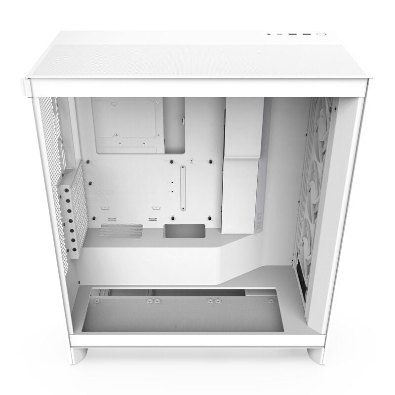 NZXT H7 Flow RGB kabinett midtårn E-ATX herdet glass hvit - NZXT
