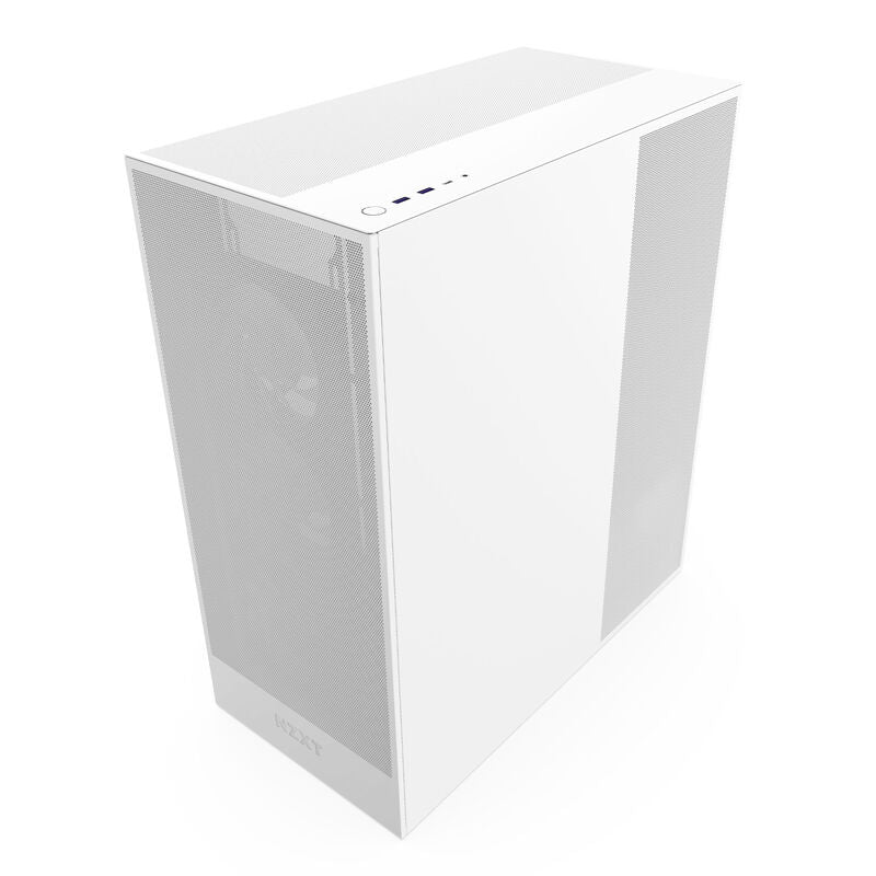 NZXT H7 Flow RGB kabinett midtårn E-ATX herdet glass hvit - NZXT