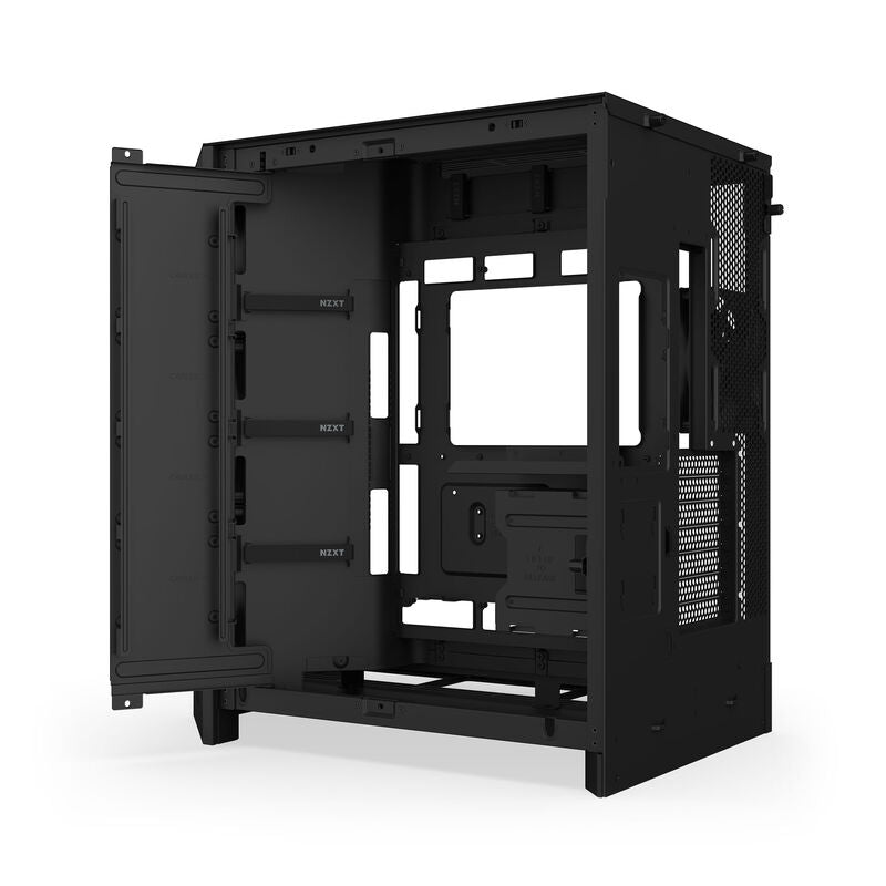 NZXT H9 Flow kabinett midtårn E-ATX herdet glass svart - NZXT