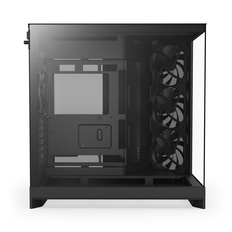 NZXT H9 Flow kabinett midtårn E-ATX herdet glass svart - NZXT