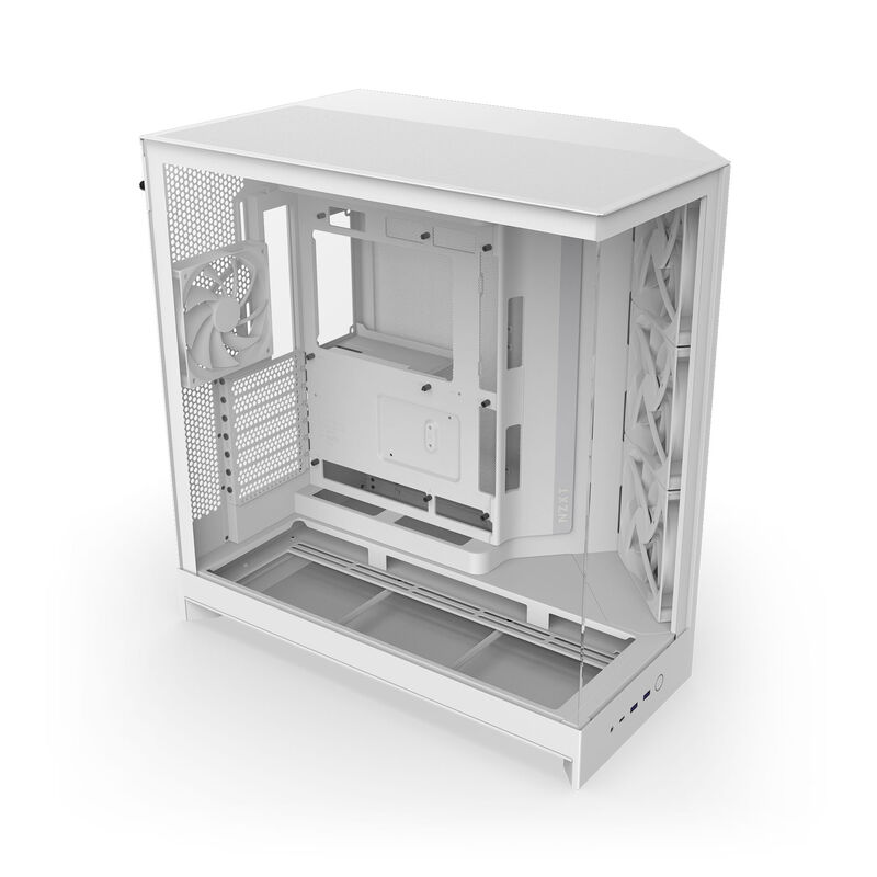 NZXT H9 Flow kabinett midtårn E-ATX herdet glass svart - NZXT
