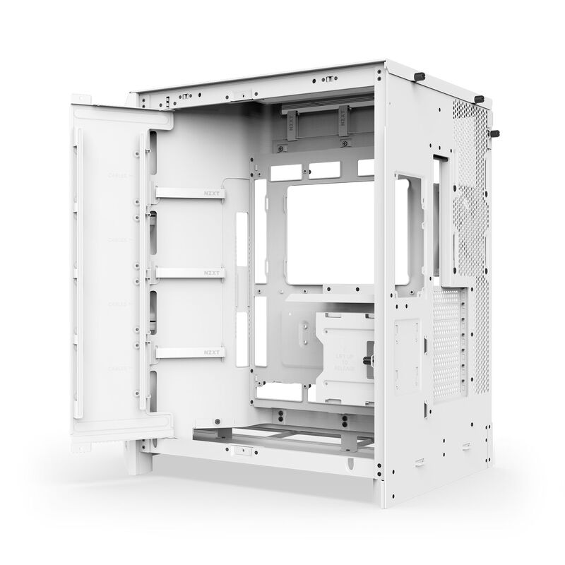 NZXT H9 Flow kabinett midtårn E-ATX herdet glass svart - NZXT