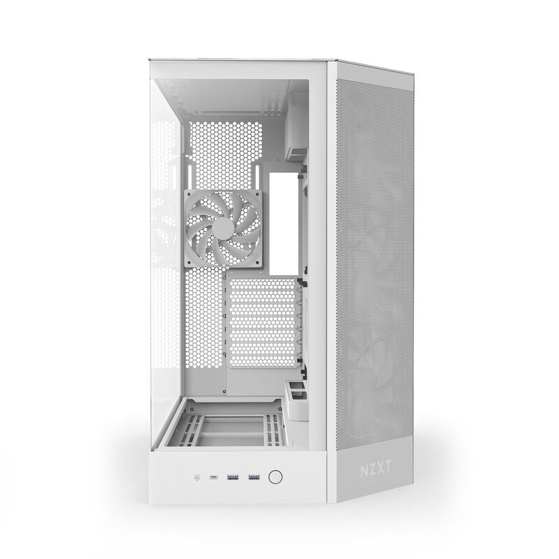 NZXT H9 Flow kabinett midtårn E-ATX herdet glass svart - NZXT