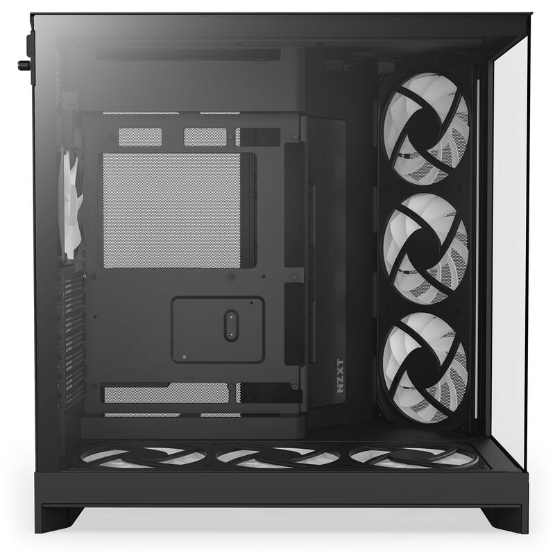 NZXT H9 Flow RGB+ kabinett midtårn E-ATX herdet glass svart - NZXT