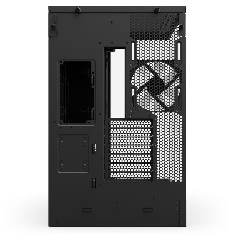 NZXT H9 Flow RGB+ kabinett midtårn E-ATX herdet glass svart - NZXT