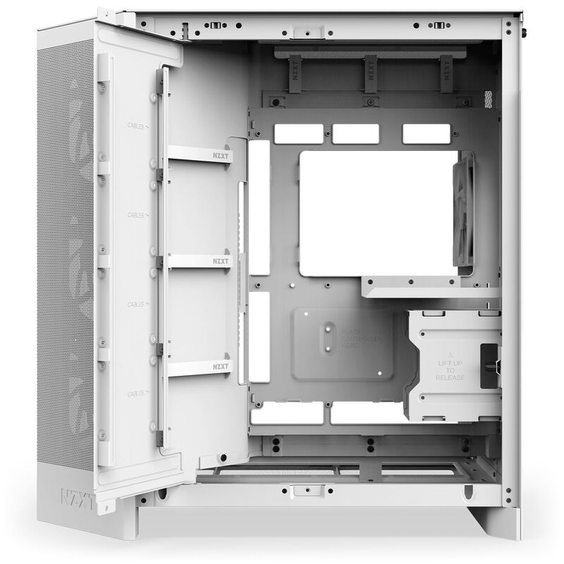NZXT H9 Flow RGB+ kabinett midtårn E-ATX herdet glass svart - NZXT